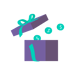 Icon of gift box with unlimited rewards