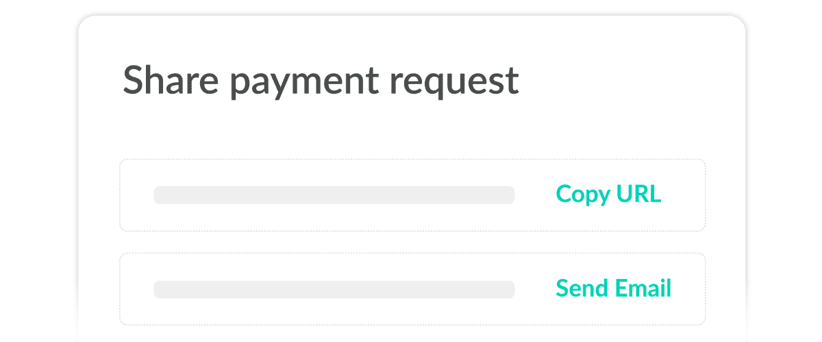 Once payment request is shared, view its status on the same dashboard